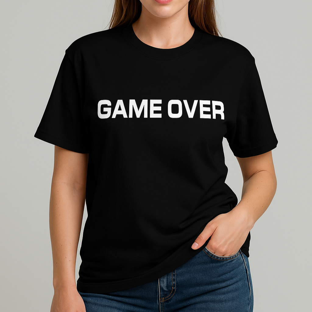 "Game Over" Oversized Graphic Tee