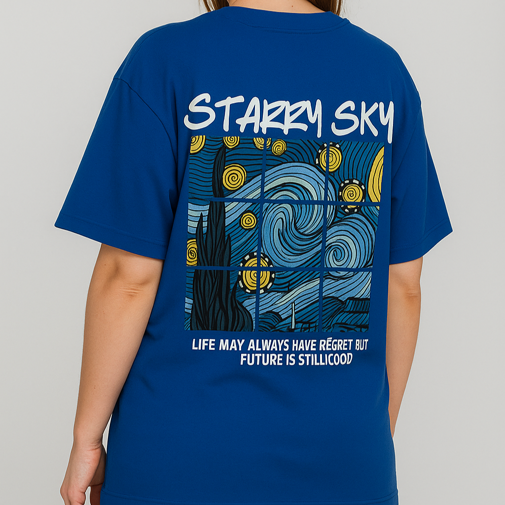 Starry Sky Oversized Graphic Tee
