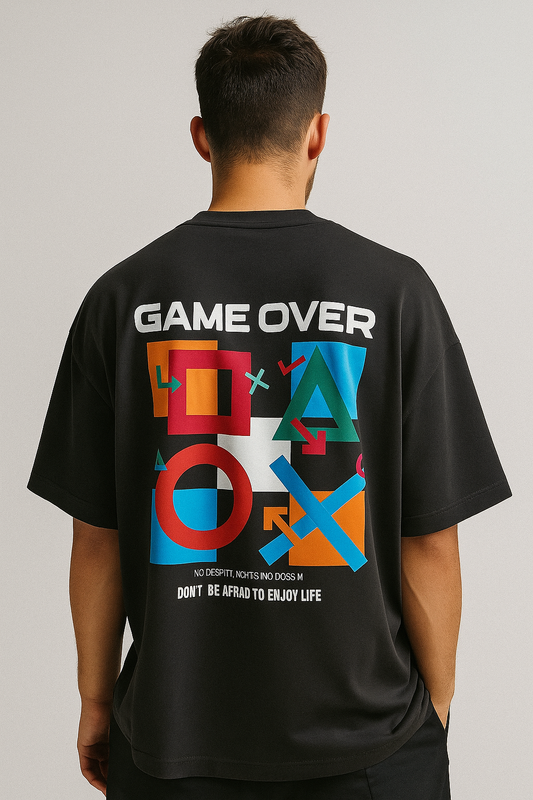 "Game Over" Oversized Graphic Tee