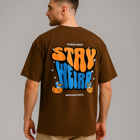 Stay Weird Oversized Graphic Tee