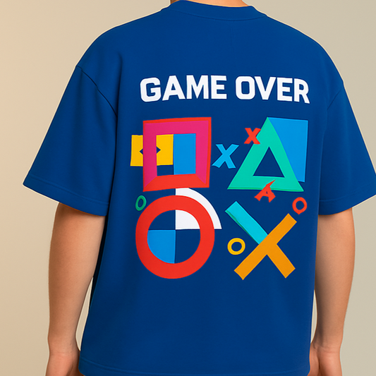 "Game Over" Oversized Graphic Tee