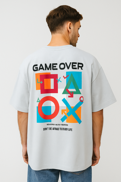 "Game Over" Oversized Graphic Tee