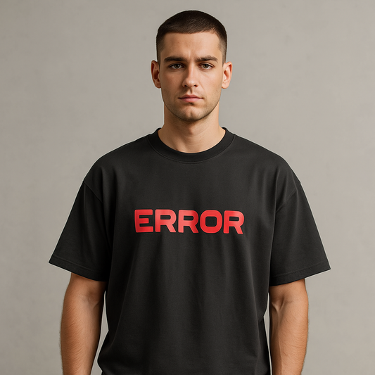 404 Error Human Not Found Oversized Graphic Tee