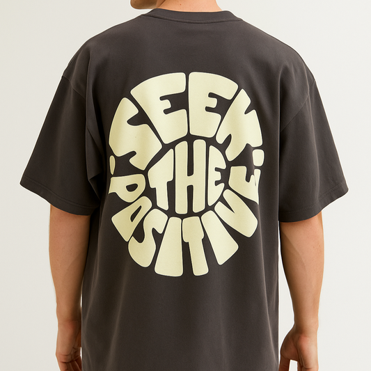 Seek The Positive Oversized Graphic Tee