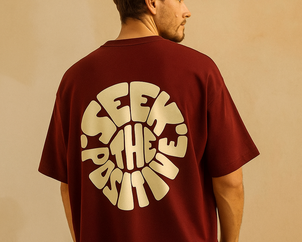Seek The Positive Oversized Graphic Tee