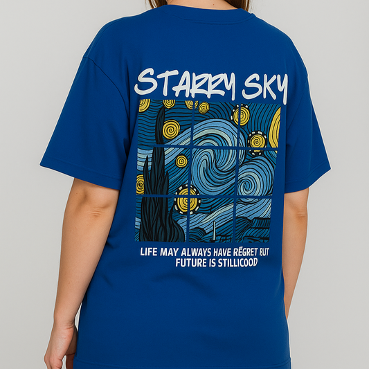 Starry Sky Oversized Graphic Tee