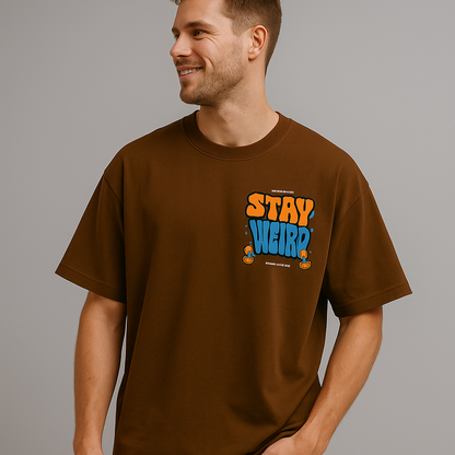 Stay Weird Oversized Graphic Tee