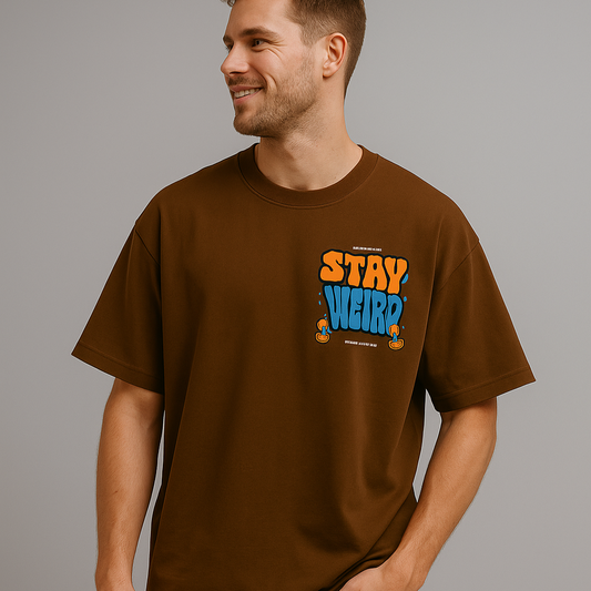 Stay Weird Oversized Graphic Tee