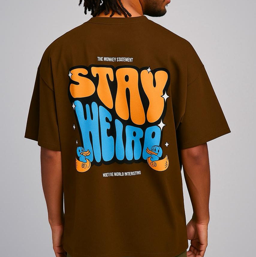 Stay Weird Oversized Graphic Tee